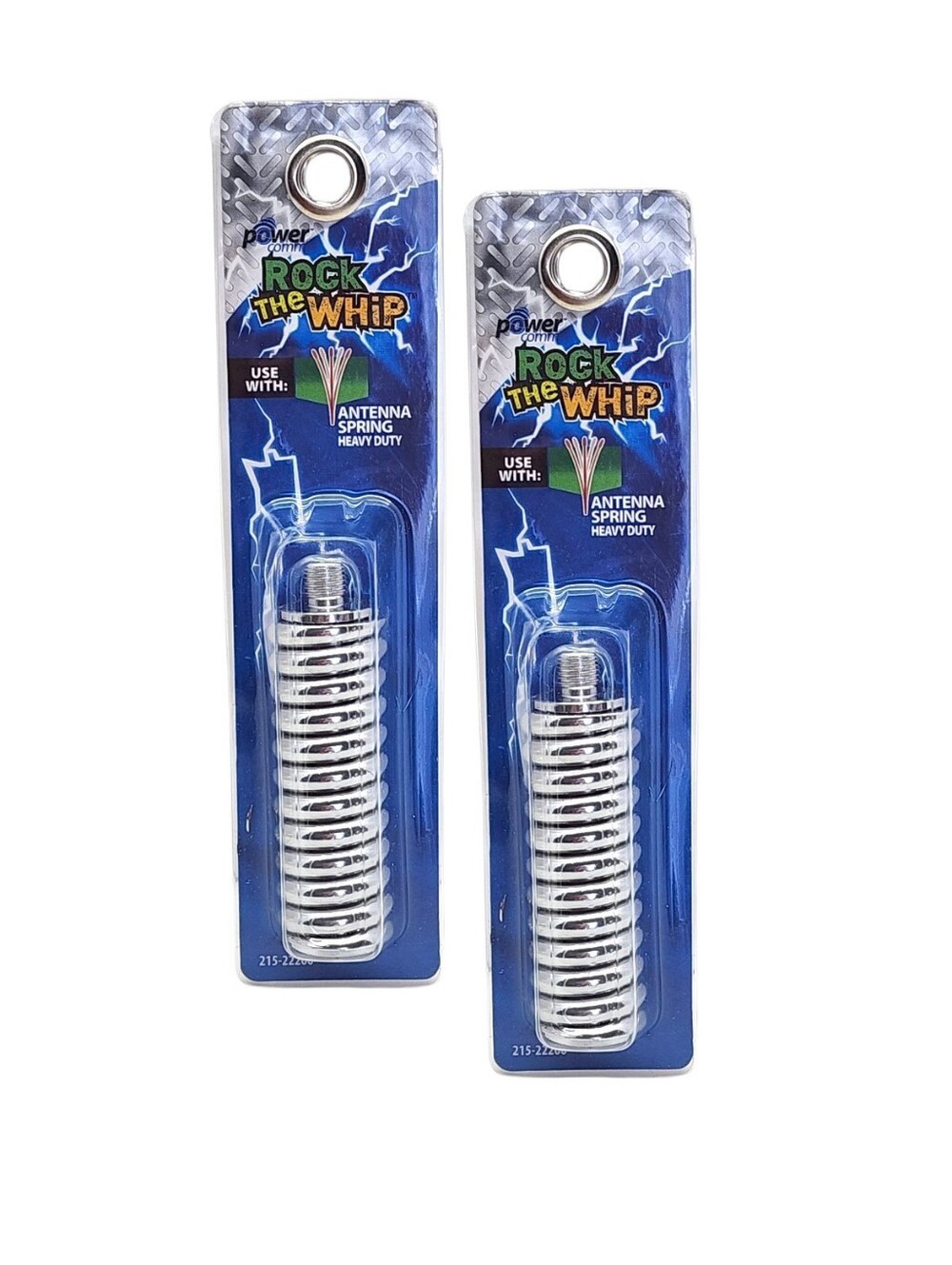 2pc Power Comm Heavy Duty Silver Antenna/CB Spring Set
